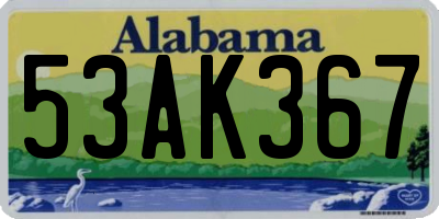 AL license plate 53AK367