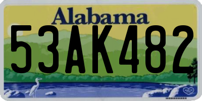 AL license plate 53AK482