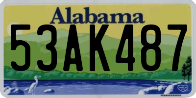 AL license plate 53AK487