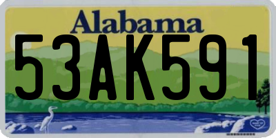 AL license plate 53AK591