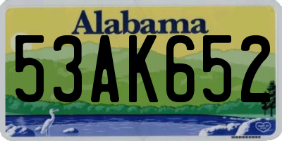 AL license plate 53AK652