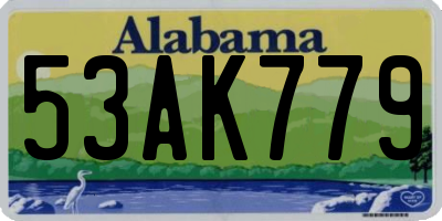 AL license plate 53AK779