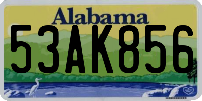 AL license plate 53AK856