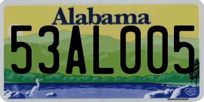 AL license plate 53AL005