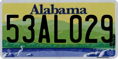 AL license plate 53AL029