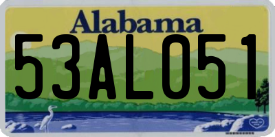 AL license plate 53AL051