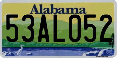 AL license plate 53AL052