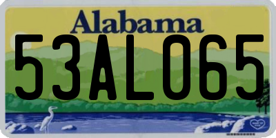 AL license plate 53AL065