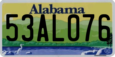 AL license plate 53AL076
