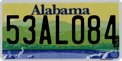 AL license plate 53AL084