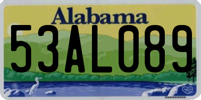AL license plate 53AL089