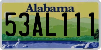 AL license plate 53AL111