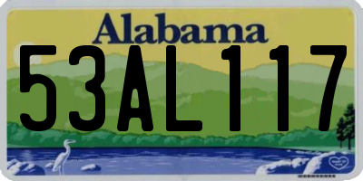 AL license plate 53AL117