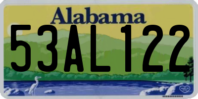 AL license plate 53AL122