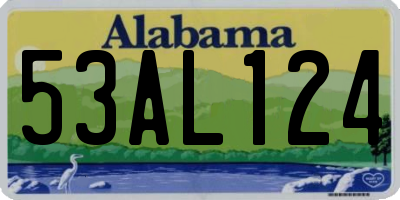 AL license plate 53AL124
