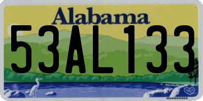 AL license plate 53AL133
