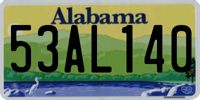 AL license plate 53AL140
