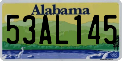 AL license plate 53AL145