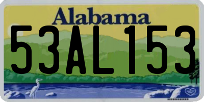 AL license plate 53AL153