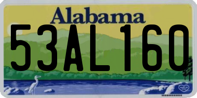 AL license plate 53AL160