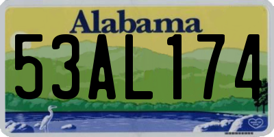 AL license plate 53AL174