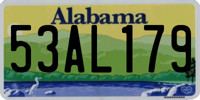 AL license plate 53AL179