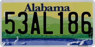AL license plate 53AL186