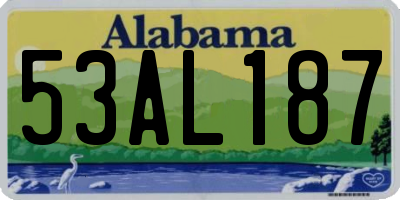 AL license plate 53AL187