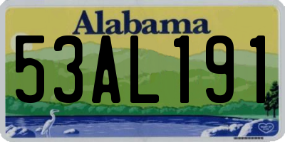 AL license plate 53AL191