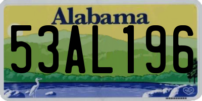 AL license plate 53AL196