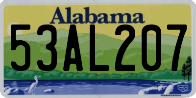 AL license plate 53AL207