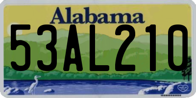 AL license plate 53AL210