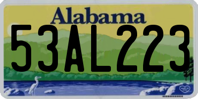 AL license plate 53AL223