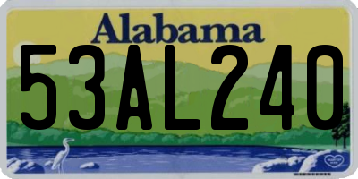 AL license plate 53AL240