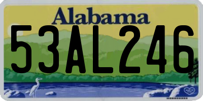 AL license plate 53AL246