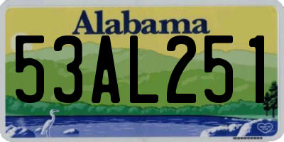 AL license plate 53AL251