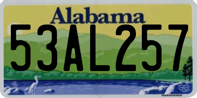 AL license plate 53AL257