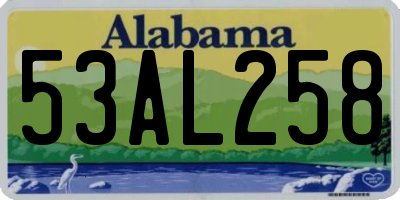AL license plate 53AL258