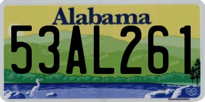 AL license plate 53AL261