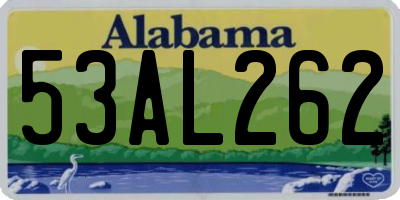 AL license plate 53AL262