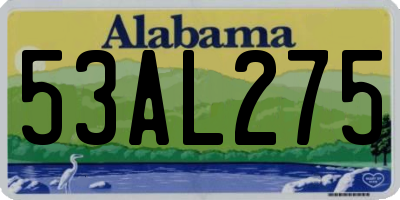 AL license plate 53AL275