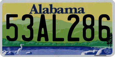 AL license plate 53AL286