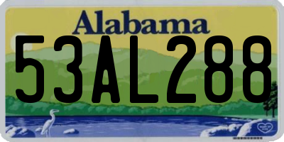 AL license plate 53AL288