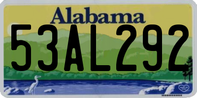 AL license plate 53AL292