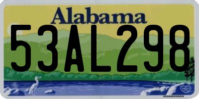 AL license plate 53AL298