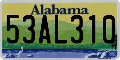 AL license plate 53AL310