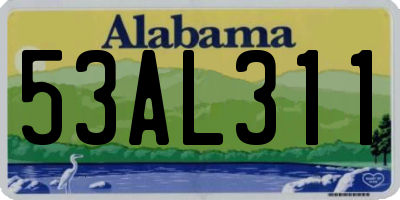 AL license plate 53AL311