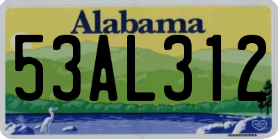 AL license plate 53AL312