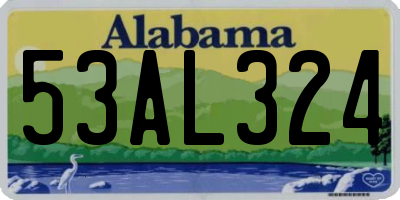 AL license plate 53AL324