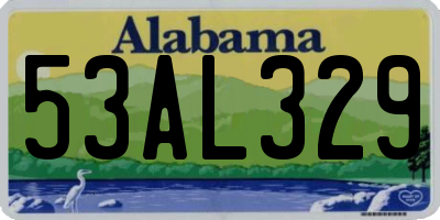 AL license plate 53AL329